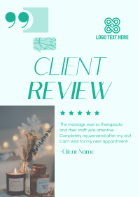 Spa Client Review Poster Image Preview