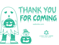 Halloween Costume Party Thank You Card Design