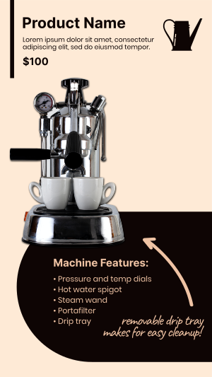 Espresso Machine Facebook story Image Preview