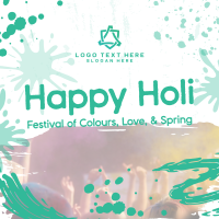 Holi Celebration Instagram Post Design
