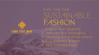 Chic Sustainable Fashion Tips Video Image Preview