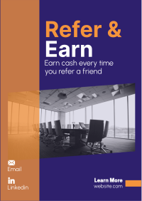 Minimalist Refer and Earn Flyer Image Preview