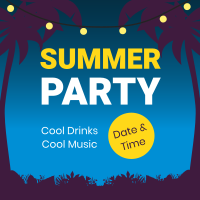 Summer Night Party Instagram Post Design