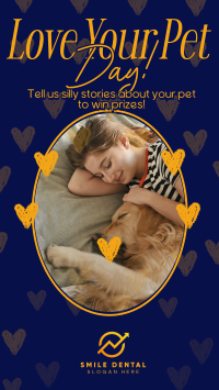 Retro Love Your Pet Day Facebook story Image Preview