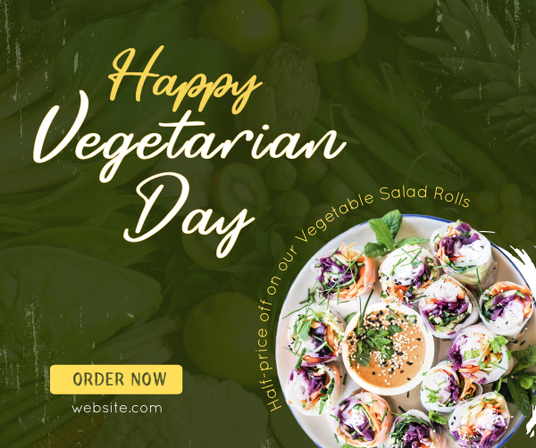 Vegetarian Delights Facebook Post Design Image Preview