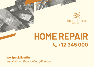 Modern Repair Service Postcard Image Preview