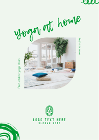 Yoga At Home Poster Design