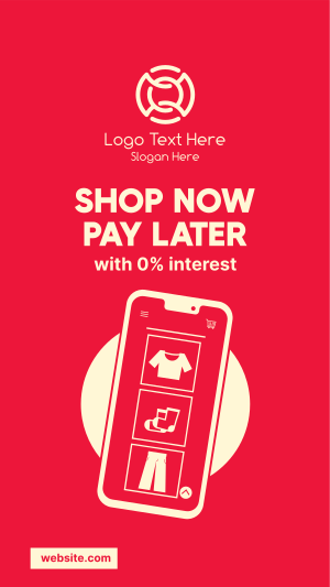 Shop and Pay Later Instagram story