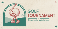 Retro Golf Tournament Twitter post Image Preview