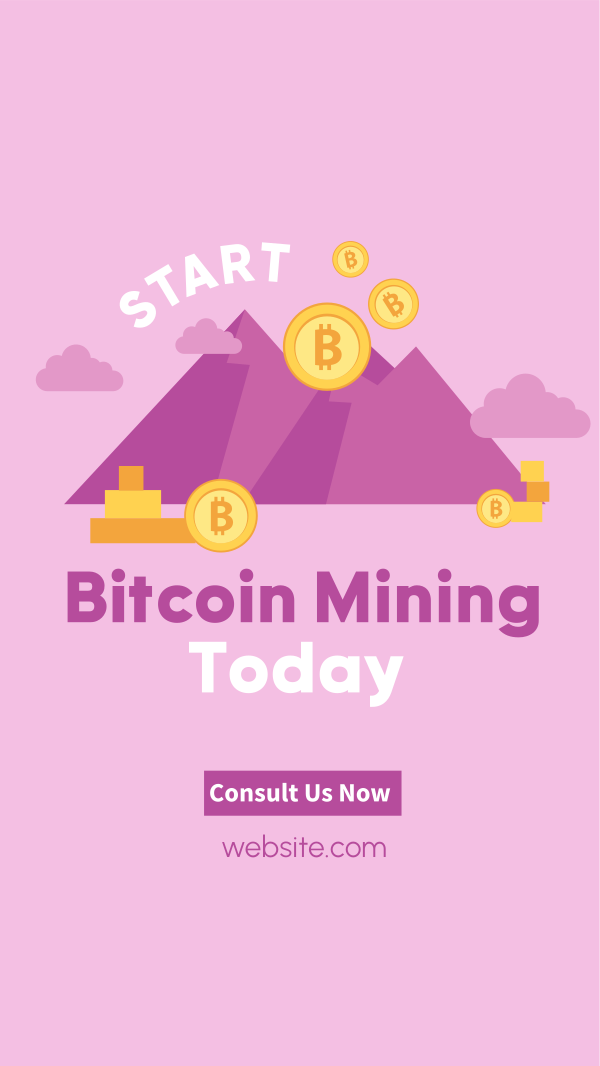 Bitcoin Mountain Instagram Story Design Image Preview