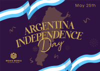 Independence Day of Argentina Postcard Image Preview