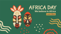 Africa Day Masks Facebook Event Cover Design