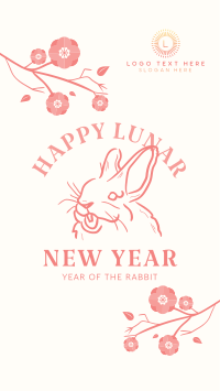 Ink Lunar Rabbit Facebook Story Design