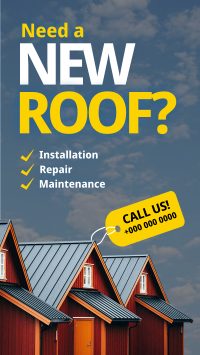 Roofing Service Call Now Instagram Reel Design