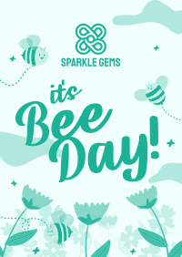 Happy Bee Day Garden Poster Image Preview