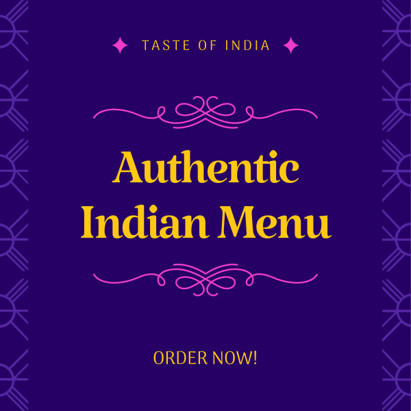 Authentic Indian Cuisine Instagram Post Design Image Preview