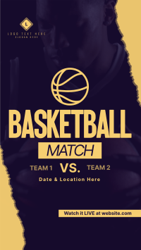 Upcoming Basketball Match TikTok video Image Preview