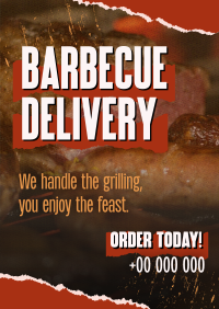 Rustic BBQ Delivery Poster Preview