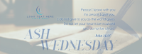 Simple Ash Wednesday Facebook Cover Design