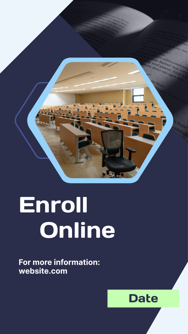 Online University Enrollment Instagram Story Design Image Preview