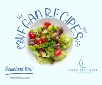 Vegan Salad Recipes Facebook Post Design