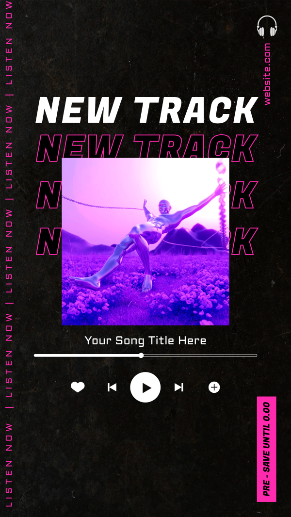 Listen To Our New Track Facebook Story Design Image Preview