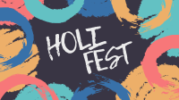 Holi Chalk Facebook Event Cover Design