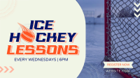 Ice Hockey Lessons Facebook Event Cover Design