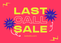 Final Call Discounts Postcard Image Preview