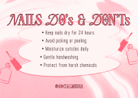 Nails Dos and Donts Postcard Image Preview