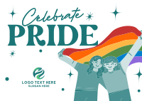 Pride Month Celebration Postcard Design