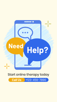 Online Therapy Consultation Facebook Story Design
