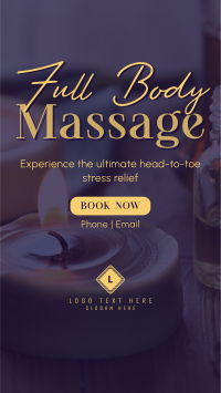 Full Body Massage Facebook Story Design
