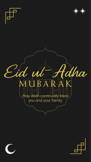 Blessed Eid ul-Adha Instagram story Image Preview