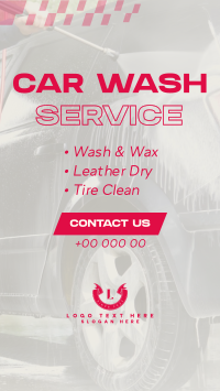 Professional Car Wash Service Facebook Story Design