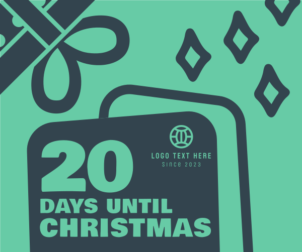 Christmas Countdown Diamonds Facebook Post Design Image Preview