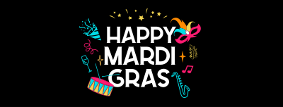 Mardi Gras Festival Facebook cover Image Preview