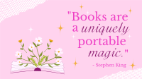Book Magic Quote Facebook Event Cover Design