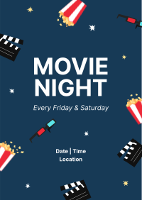 Fun Movie Night Flyer Image Preview