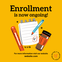 Enrollment Is Now Ongoing Instagram Post Design