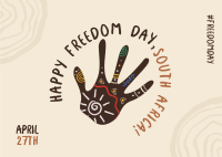 Freedom Day Hand Postcard Image Preview