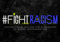 Fight Racism Now Postcard Design