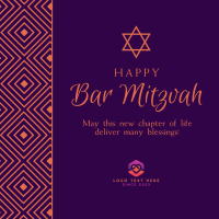 Happy Bar Mitzvah Instagram Post Design