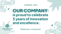 Quirky Company Anniversary Video Design