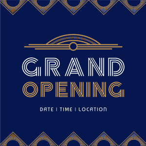 Art Deco Grand Opening Instagram post Image Preview