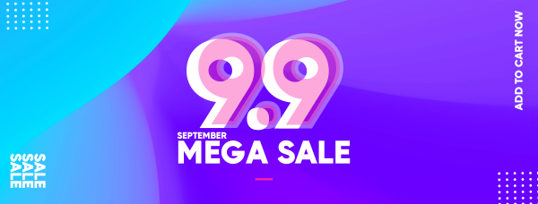 9.9 Mega Sale Facebook Cover Design Image Preview