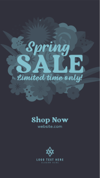 Spring Sale bouquet Facebook Story Design