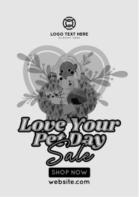 Rustic Love Your Pet Day Flyer Design