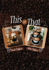 This or That Coffee Poster Design