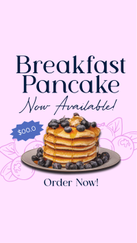 Breakfast Blueberry Pancake TikTok video Image Preview